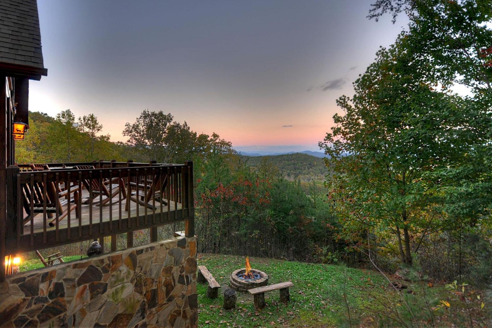 The View Sweeping Mountain Views Gas Fireplace Game Room Hot Tub Blue Ridge Exteriör bild