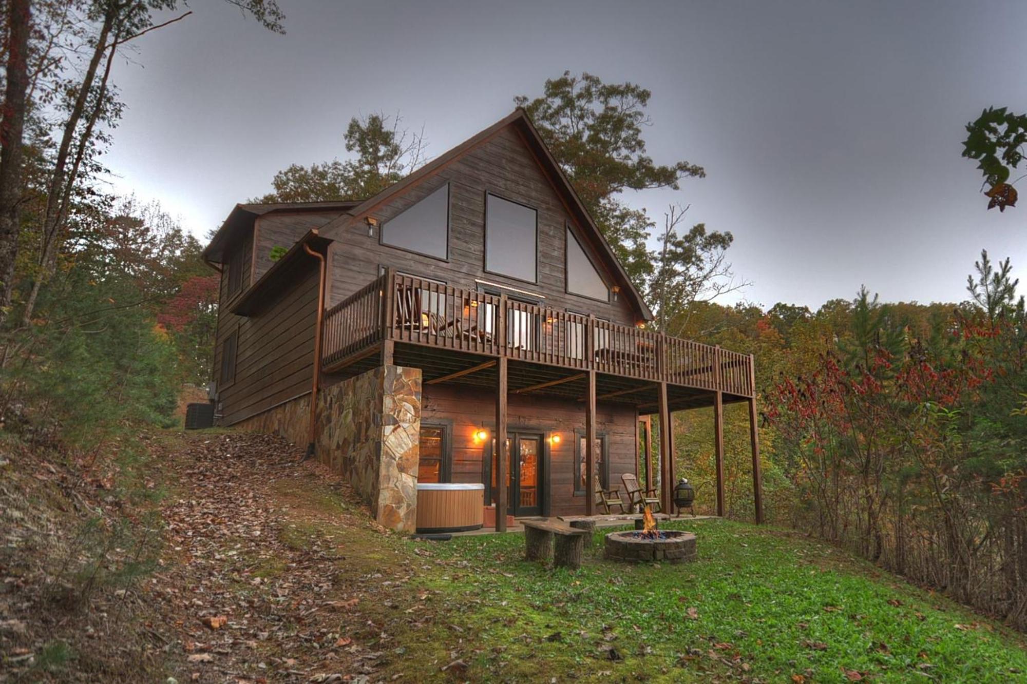 The View Sweeping Mountain Views Gas Fireplace Game Room Hot Tub Blue Ridge Exteriör bild